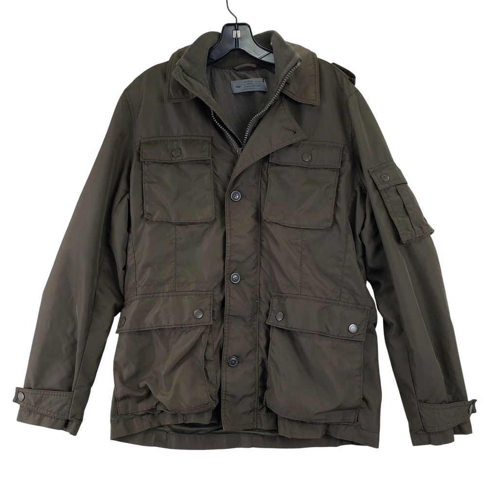 Gap Utility Field Jacket Mens M Olive Green Military Gorpcore Workwear Tactical